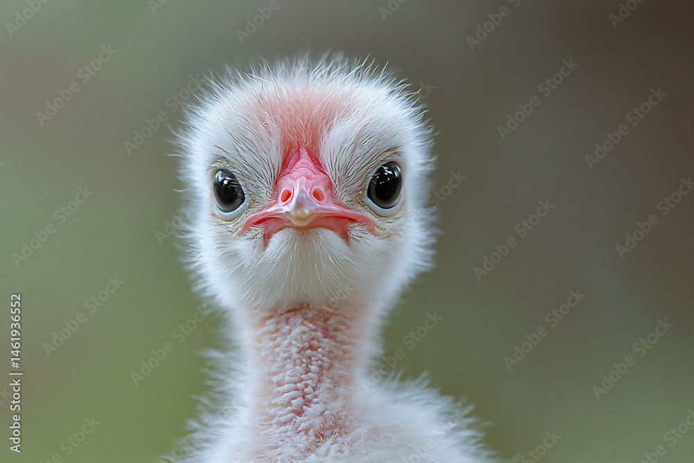 Fototapeta premium name : ostrich chick fluffy downy,