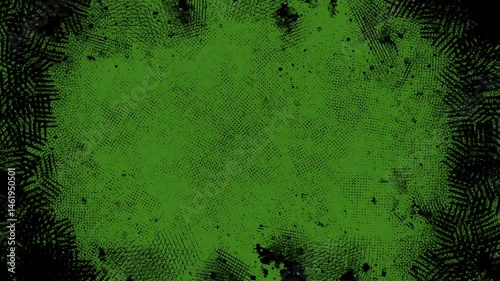Grunge textured frame loop: green