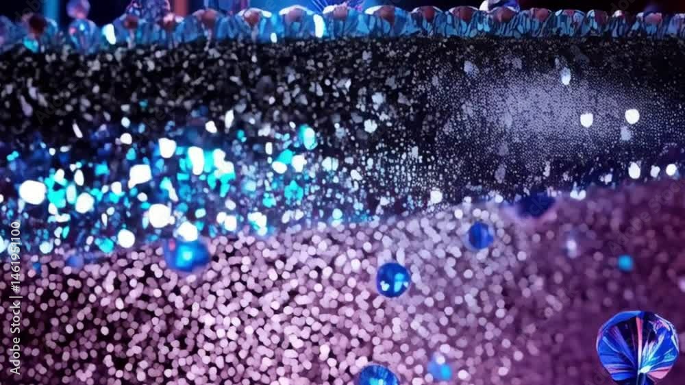 cinematic 8k ultra hd background of sharp sapphire neon strikes raining over flying molten glitter diamonds hyper realistic
