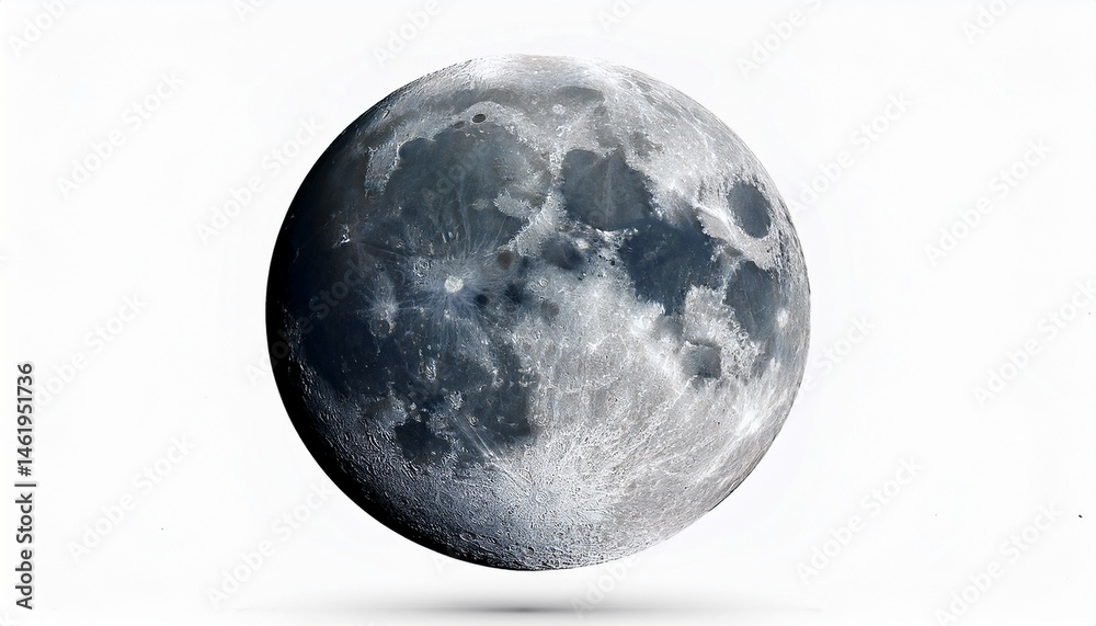 moon in space white background moon in space white background