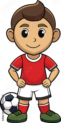 Young soccer player with soccer ball