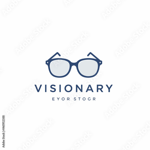 Visionary Eyeglasses Illustration: a sleek design of a pair of eyeglasses, symbolizing clarity and foresight, perfectly embodying the essence of forward-thinking and innovative perspectives.