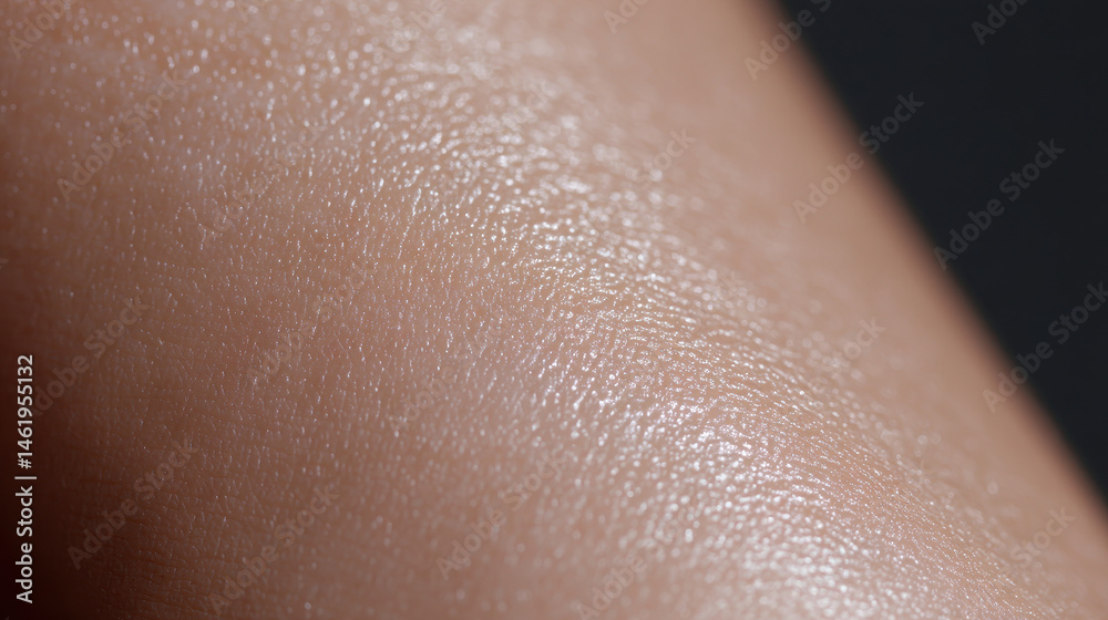 Fototapeta premium Close up of smooth skin texture with natural shine