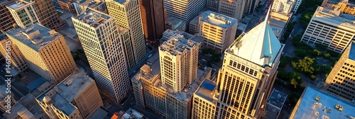 overhead photo of san antonio downtown skyline