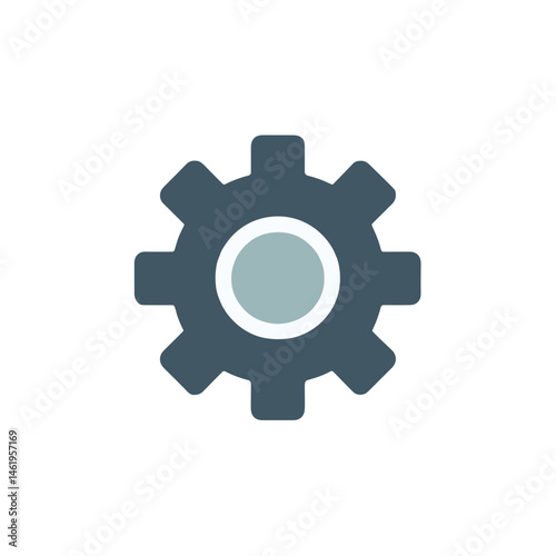 Vector illustration of gear for engineering concept, clean design
