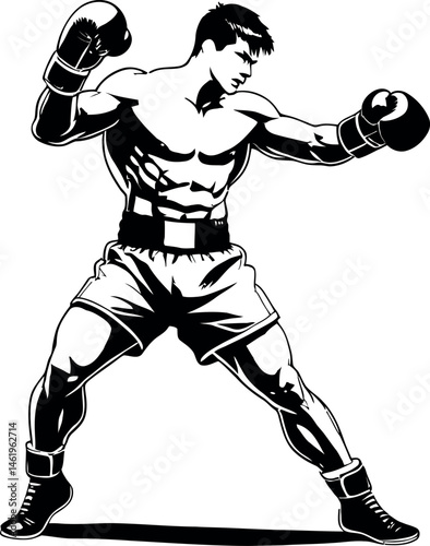 A man with boxing gloves