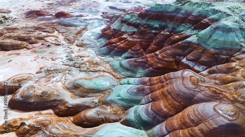Wallpaper Mural Cinematic aerial shot of abstract patterns of desert landscape in Hanksville, Utah, USA Torontodigital.ca