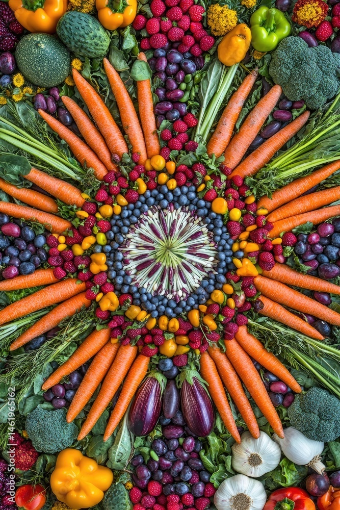 Fototapeta premium Colorful Veggie and Fruit Design