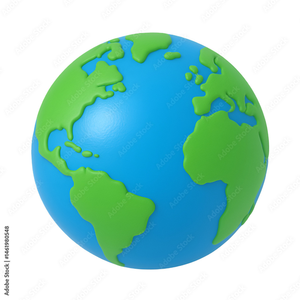 Naklejka premium 3D Rendered Earth Globe