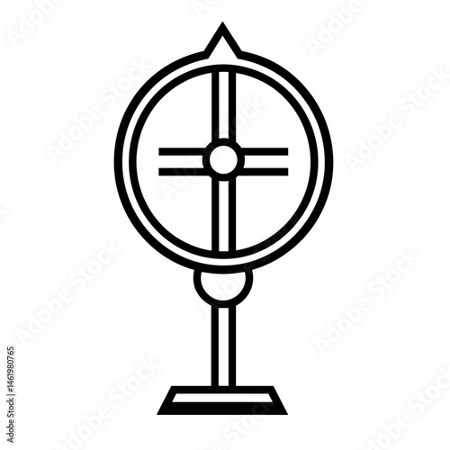 Minimalist globe icon for education, geography, and travel design concepts