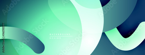Abstract fluid shapes, teal hues dominate. Modern design, smooth gradients create dynamic composition. Minimalist aesthetic, clean background.