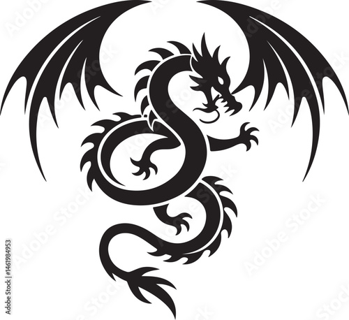 "Dragon Silhouette SVG – Fantasy Tribal Beast Clipart for DIY Crafts & Tattoos"

"Flying Dragon Outline – Mythical Creature Art for Shirts, Prints, and Logos"

"Black Dragon Silhouette PNG – Gothic Ve