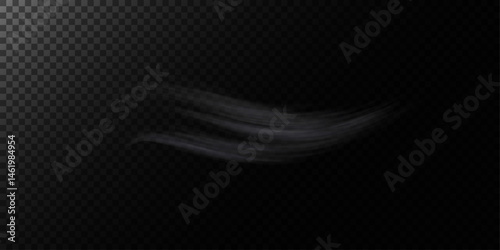 Light smoke effects, airy swirls, soft mist wave overlays, realistic vapor design