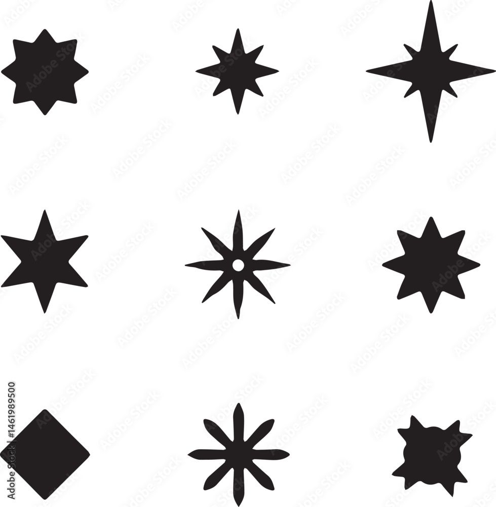 Obraz premium star twinkle icon vector art design