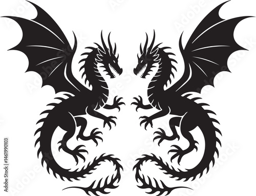"Dragon Silhouette SVG – Fantasy Tribal Beast Clipart for DIY Crafts & Tattoos"

"Flying Dragon Outline – Mythical Creature Art for Shirts, Prints, and Logos"

"Black Dragon Silhouette PNG – Gothic Ve