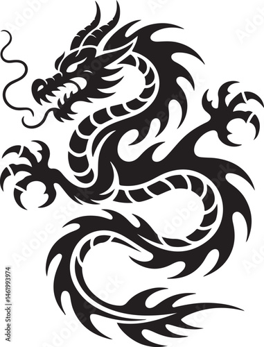 "Dragon Silhouette SVG – Fantasy Tribal Beast Clipart for DIY Crafts & Tattoos"

"Flying Dragon Outline – Mythical Creature Art for Shirts, Prints, and Logos"

"Black Dragon Silhouette PNG – Gothic Ve