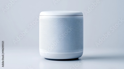Modern, Cylinder-Shaped White Speaker