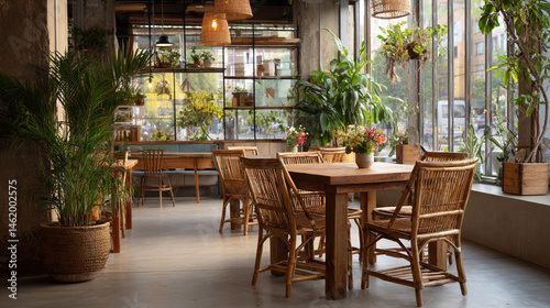 Bright and Airy Cafe with Natural Decor