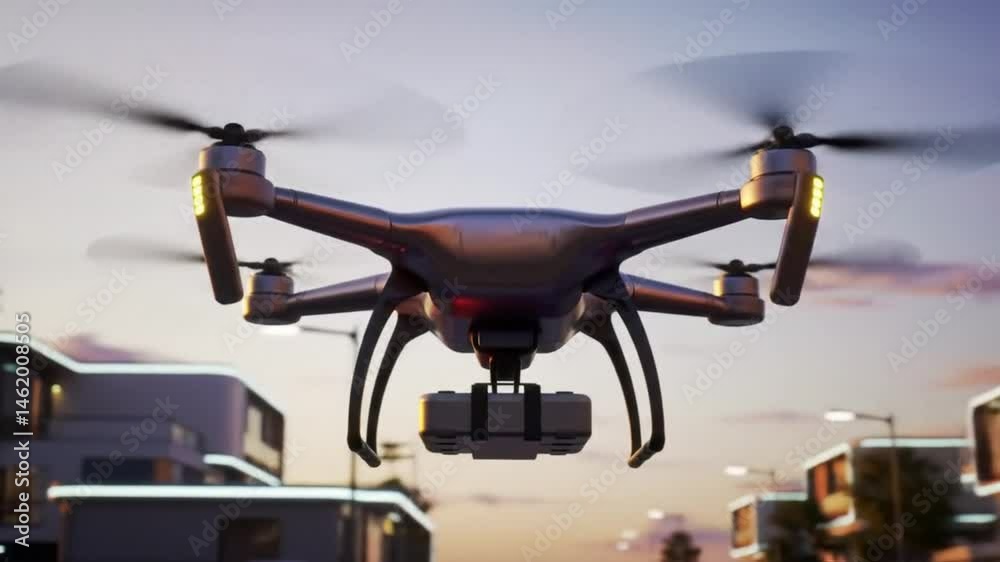 Dron repartiendo paquetes
