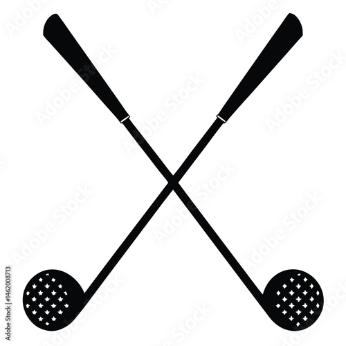 Crossed Golf Putters A Classic Sport Icon