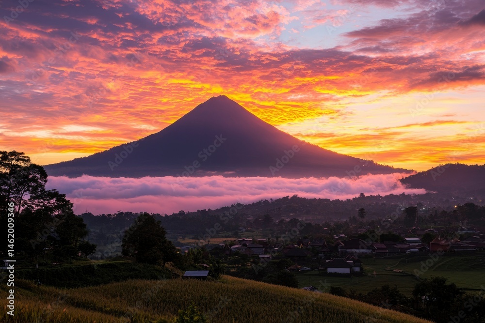 Fototapeta premium Majestic Volcano Sunrise