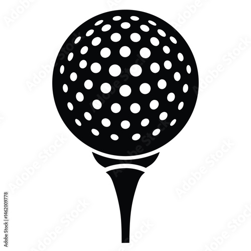Golf Ball on Tee Icon Design for Golf Courses and Related Businesses