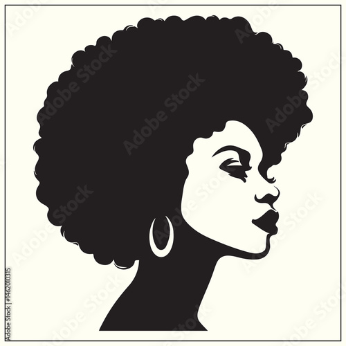 Silhouette of Afro, Black Style