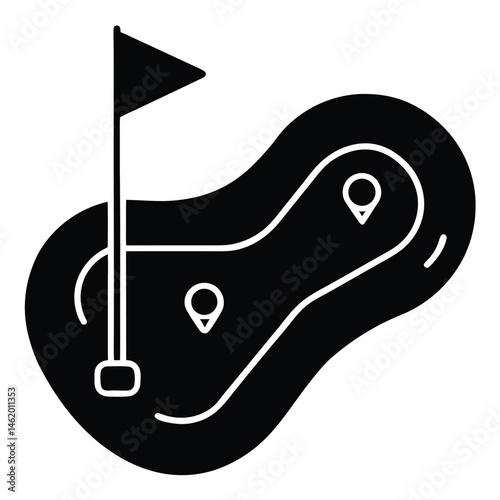 Miniature Golf Course Icon Putting Green Design