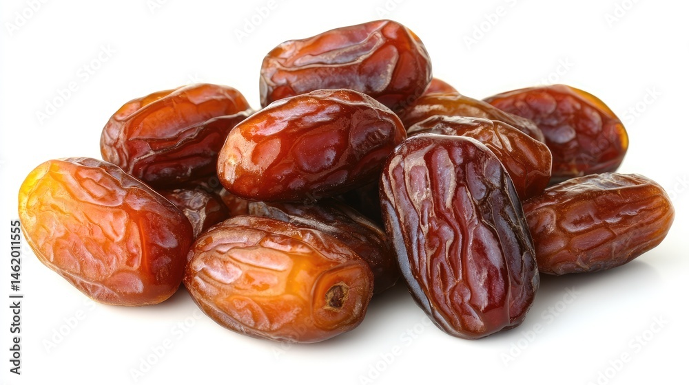 Fresh Medjool Dates Pile on White Background for Healthy Snack Ideas Fresh Medjool Dates Pile on White Background for Healthy Snack Ideas
