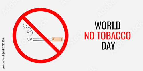 World No Tobacco Day. Festive poster.
Abstract vector design.