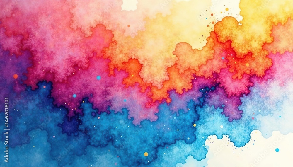 Obraz premium Abstract watercolor wash, blending colors seamlessly , pastel, smooth, wallpaper