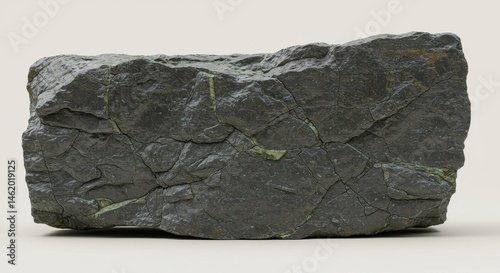Dark gray rock specimen with patterns
