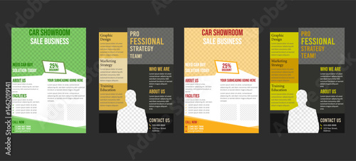 Creative Corporate & Car Showroom Flyer Template Bundle A4 Business Sale Design