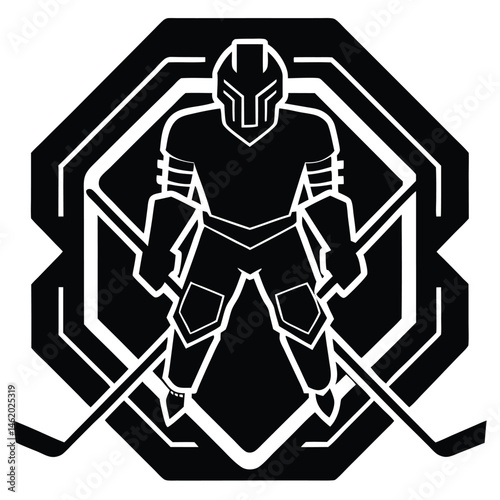 Wallpaper Mural Hockey Goalie Silhouette Powerful Graphic Design Torontodigital.ca