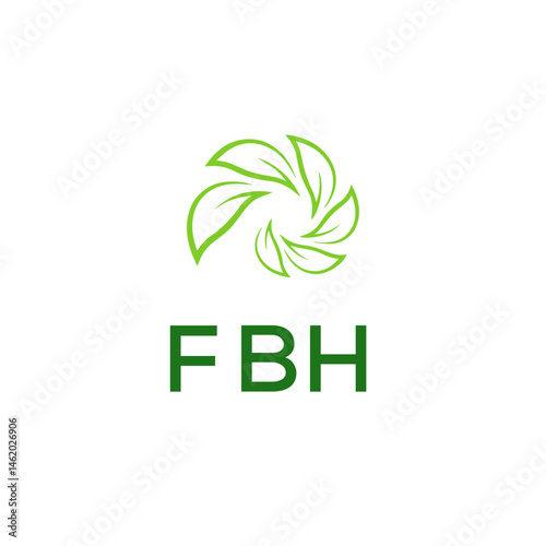 FBH Letter Initial Logo Design Vector Illustration
