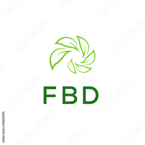 FBD Letter Initial Logo Design Vector Illustration
