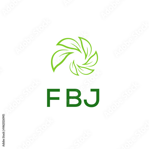 FBJ Letter Initial Logo Design Vector Illustration
