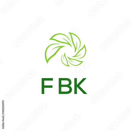 FBK Letter Initial Logo Design Vector Illustration
