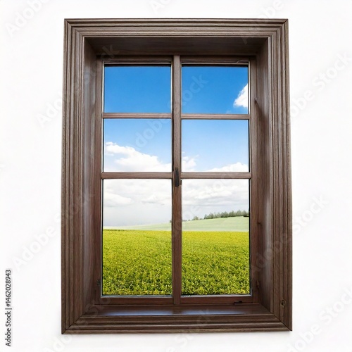 Window at white background