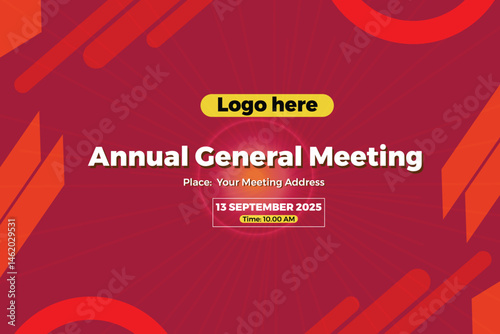 Annual conference banner, seminar template, Annual social media banner,
annual social media template, conference banner background, social media post, AGM. General Meeting Poster, 