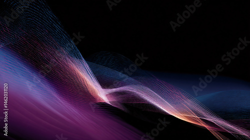 Vector example of an precis background with flowing lines