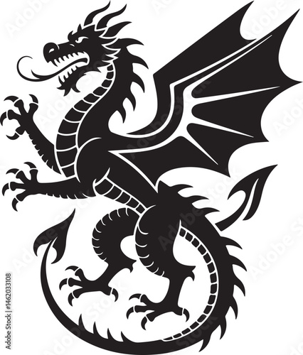 "Dragon Silhouette SVG – Fantasy Tribal Beast Clipart for DIY Crafts & Tattoos"

"Flying Dragon Outline – Mythical Creature Art for Shirts, Prints, and Logos"

"Black Dragon Silhouette PNG – Gothic Ve