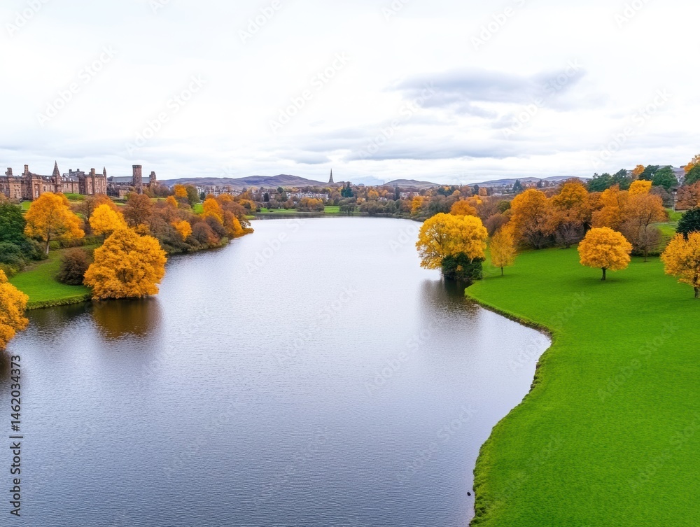 Obraz premium Autumnal Lake and Palace