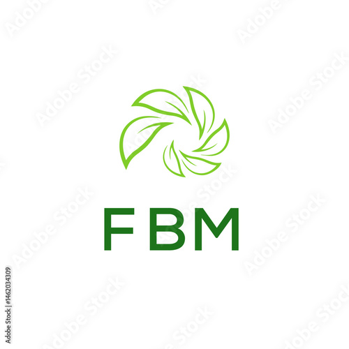FBM Letter Initial Logo Design Vector Illustration
