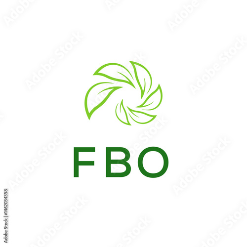 FBO letter logo design in illustration. Vector logo, calligraphy designs for logo, Poster, Invitation, etc.
