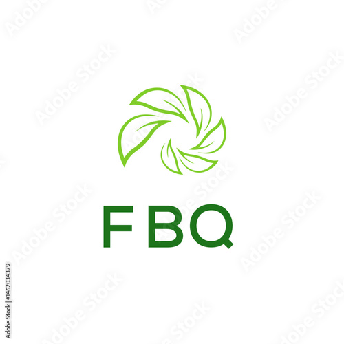 FBQ letter logo design in illustration. Vector logo, calligraphy designs for logo, Poster, Invitation, etc. 