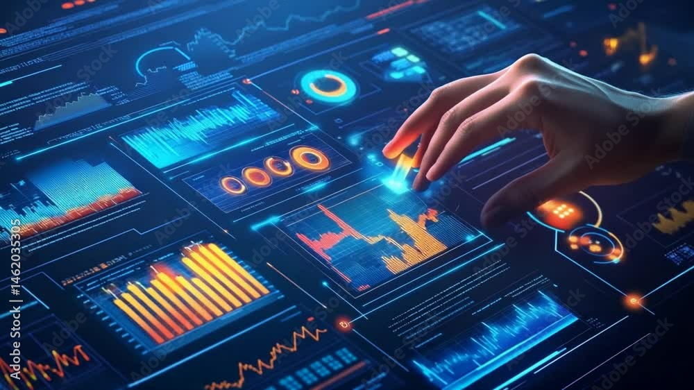 Data analysis and visualization dashboard for modern business intelligence strategy
