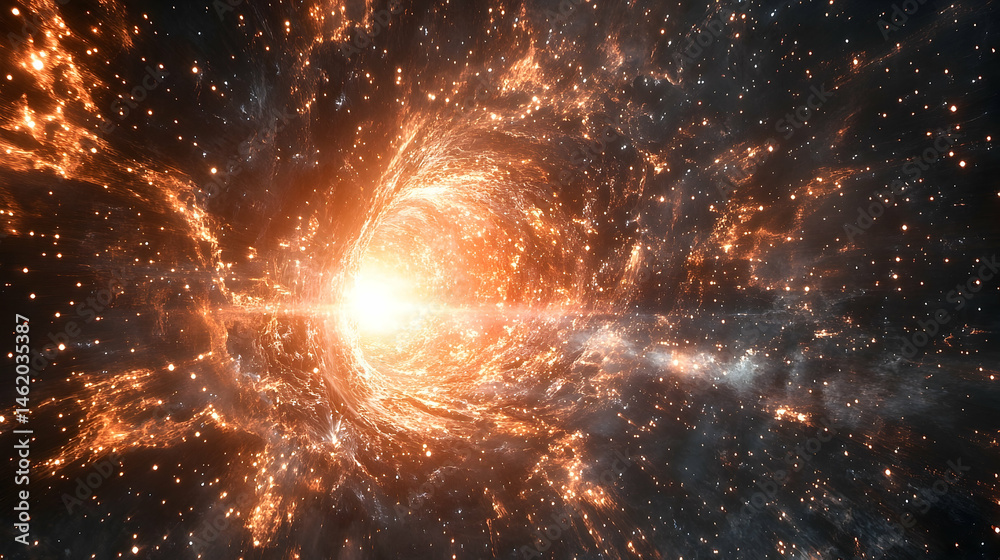 Fiery cosmic vortex in the vast expanse of space. Fiery cosmic vortex in the vast expanse of space.