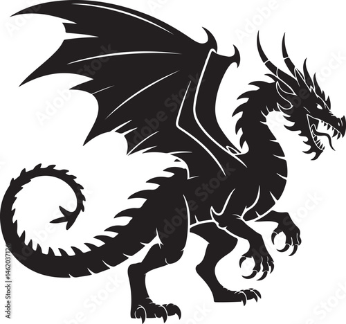 "Dragon Silhouette SVG – Fantasy Tribal Beast Clipart for DIY Crafts & Tattoos"

"Flying Dragon Outline – Mythical Creature Art for Shirts, Prints, and Logos"

"Black Dragon Silhouette PNG – Gothic Ve