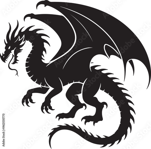 "Dragon Silhouette SVG – Fantasy Tribal Beast Clipart for DIY Crafts & Tattoos"

"Flying Dragon Outline – Mythical Creature Art for Shirts, Prints, and Logos"

"Black Dragon Silhouette PNG – Gothic Ve